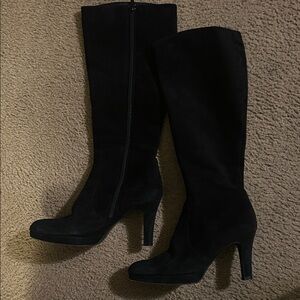 Barneys New York Classic Black Heeled Boots Size 6.5 EU 37 Retail$500. Only $50!